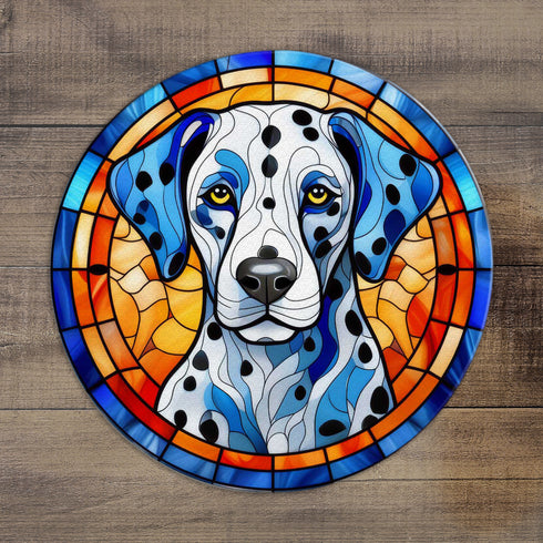 Dalmatian Glass Suncatcher Worktop Saver